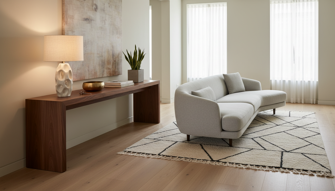 How to Fake an Entryway When Your Front Door Opens Directly Into the Living Room